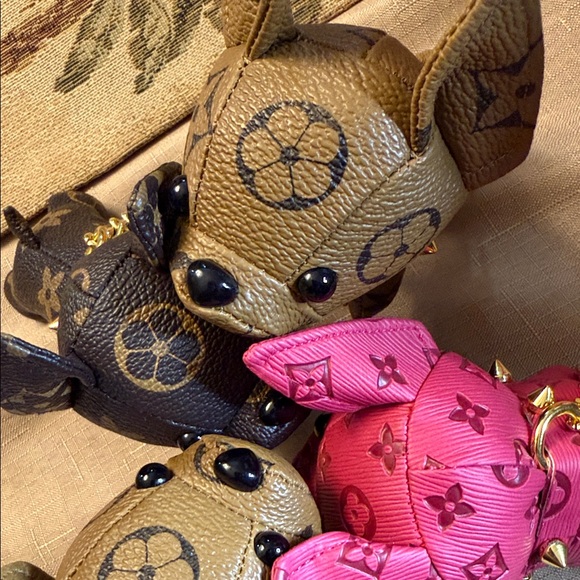 Stylish Pink and Camel and Brown Dog Figurines Sold Singly - Picture 5 of 5